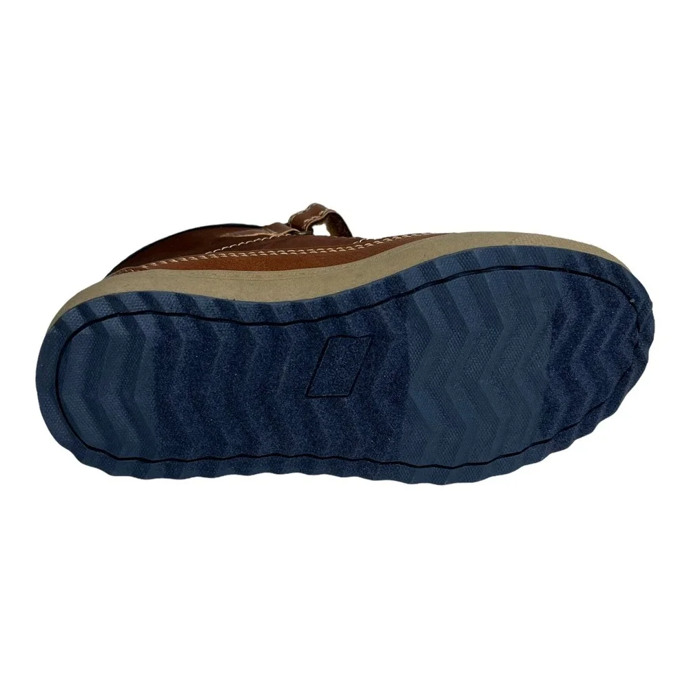 OshKosh Little Boys Slip-on Fashion Ankle Boots Size‎ 11 Brown Faux Fur Trim